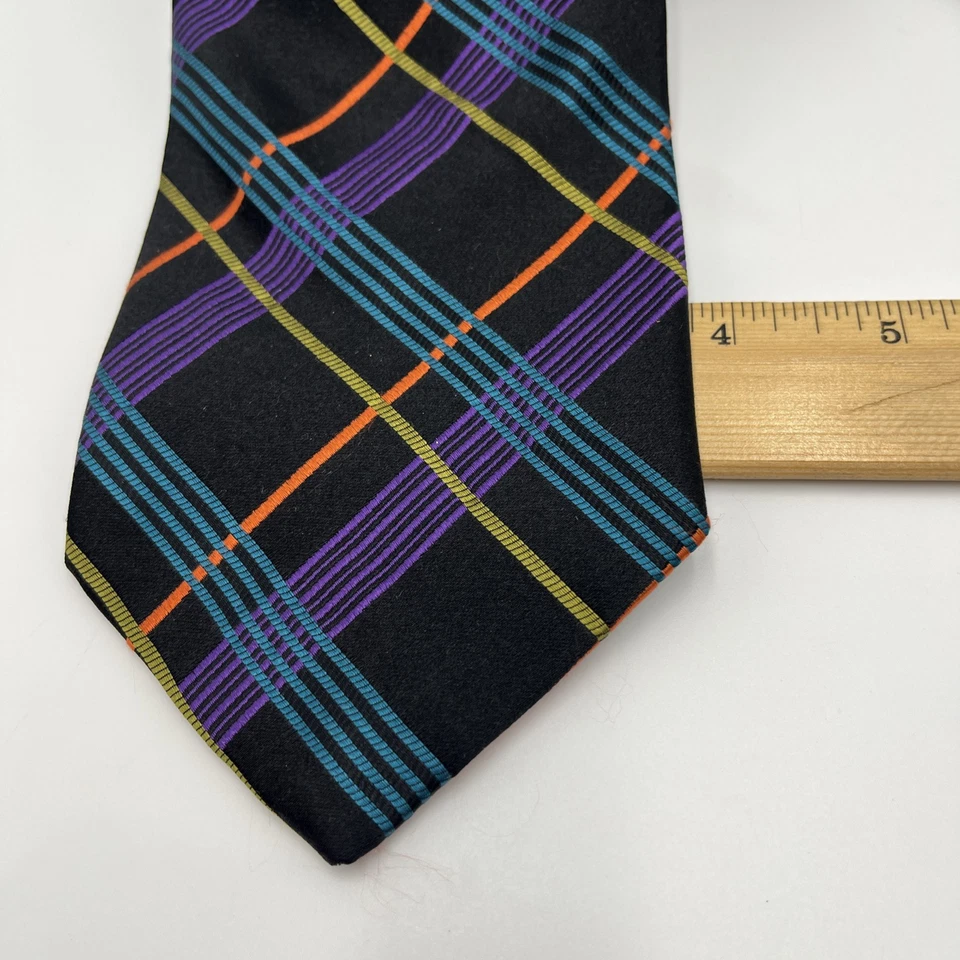 Robert Talbott Best of Class gravata de seda masculina designer xadrez multicolor 58 pol - Imagem 4 de 4