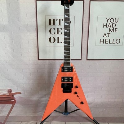 Pink King V KV2 Electric Guitar Solid Body H-H Pickups Black Floyd Rose Bridge