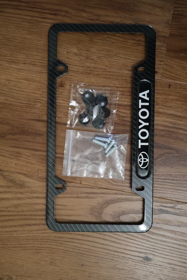 Toyota Carbon Fiber-Style License Plate Frames (Set of 2) – Hardware Included - Image 4 of 4