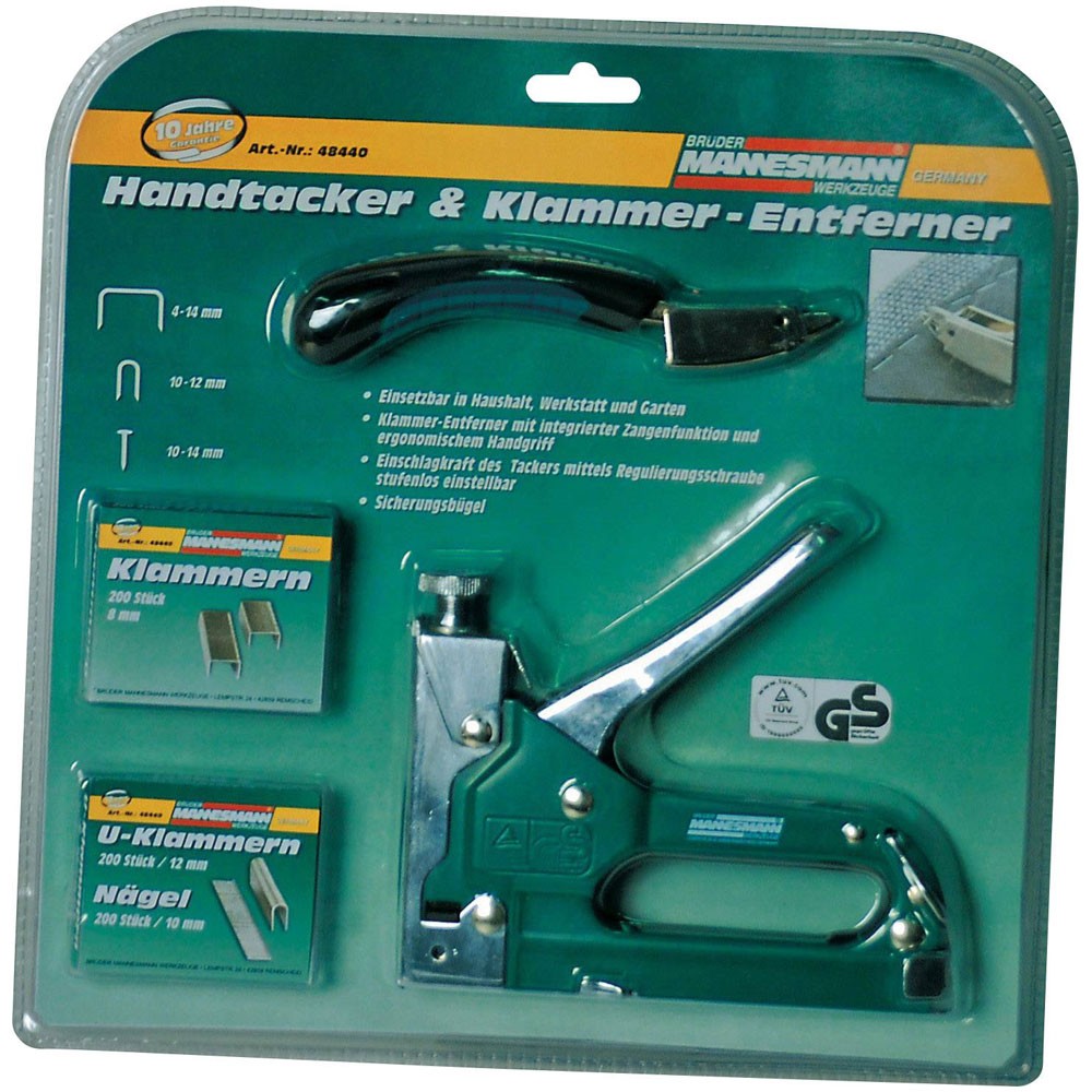 Brüder Mannesmann Handheld Stapler Durable Compact Design