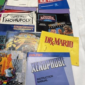 Nintendo NES  Manual Lot (20+) Posters Mario Iron Sword Demon Tetris Robin Hood