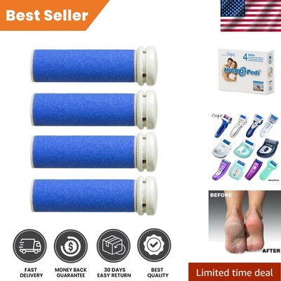 4-Pack Micro-Pedi Extra Coarse Rollers - Effortless Skin Buffing for Smooth Feet