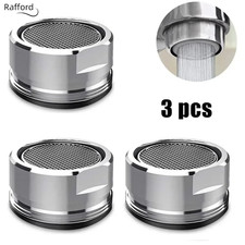 3Pcs Brass Water Saving Faucet Tap Aerator Replaceable Filter Mixed Nozzle 24Mm