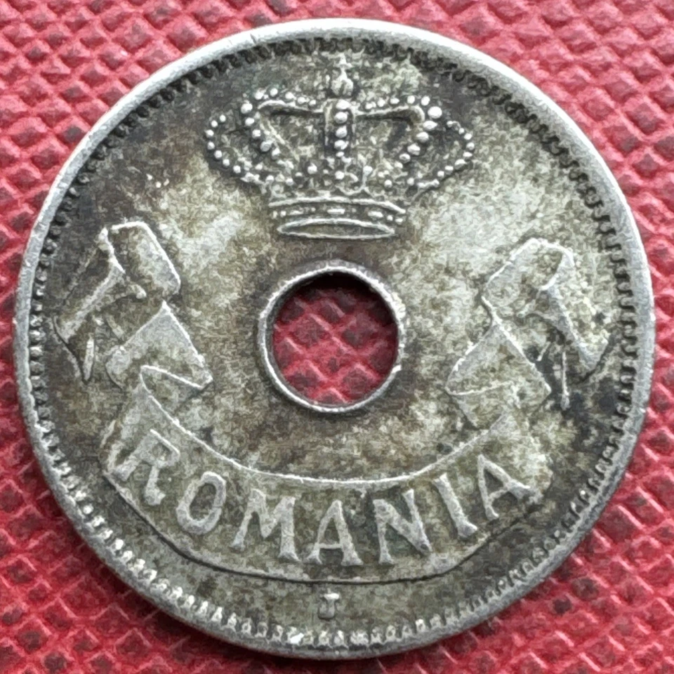 Romania 1906-J Copper-Nickel 5 Bani. Carol I. KM# 31 - Image 2 of 2