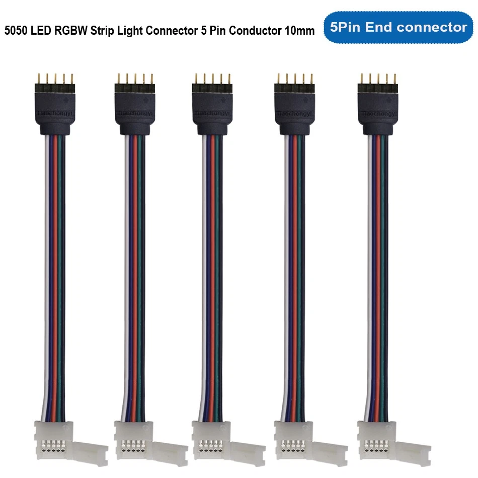 5Pin 5050 RGBW LED Strip light Extension Connector Cable Wire For RGBW LED stirp - Image 2 of 4