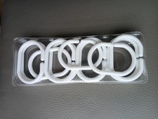 Shower Curtain Rings x 12 - NEW - White