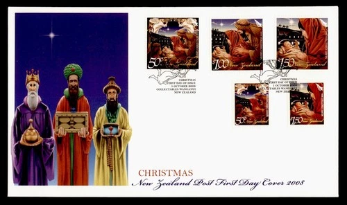 DR WHO 2008 NEW ZEALAND FDC CHRISTMAS COMBO $1.50 M79754