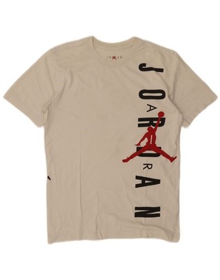 Jordan Herren Grafik T-Shirt Oberteil Small Off White Baumwolle AO02