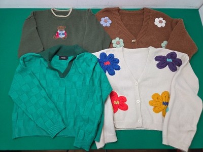 CIDER Strickjacke & Pullover Pulli Damen Gr. M Restposten Paket 3D Blumen Boho