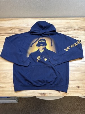 Eazy E Compton Portrait Men s Unisex Top Hoodie Sweatshirt Size Medium - Blue