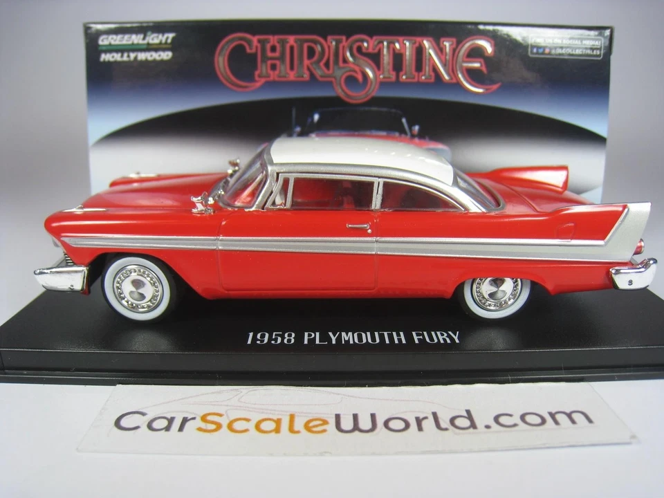 PLYMOUTH FURY 1958 "CHRISTINE" 1/43 GREENLIGHT (RED/WHITE) - Imagen 2 de 3
