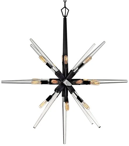 Hinkley Ariel 36"W Black 16-Light Starburst Pendant Light - Picture 1 of 4