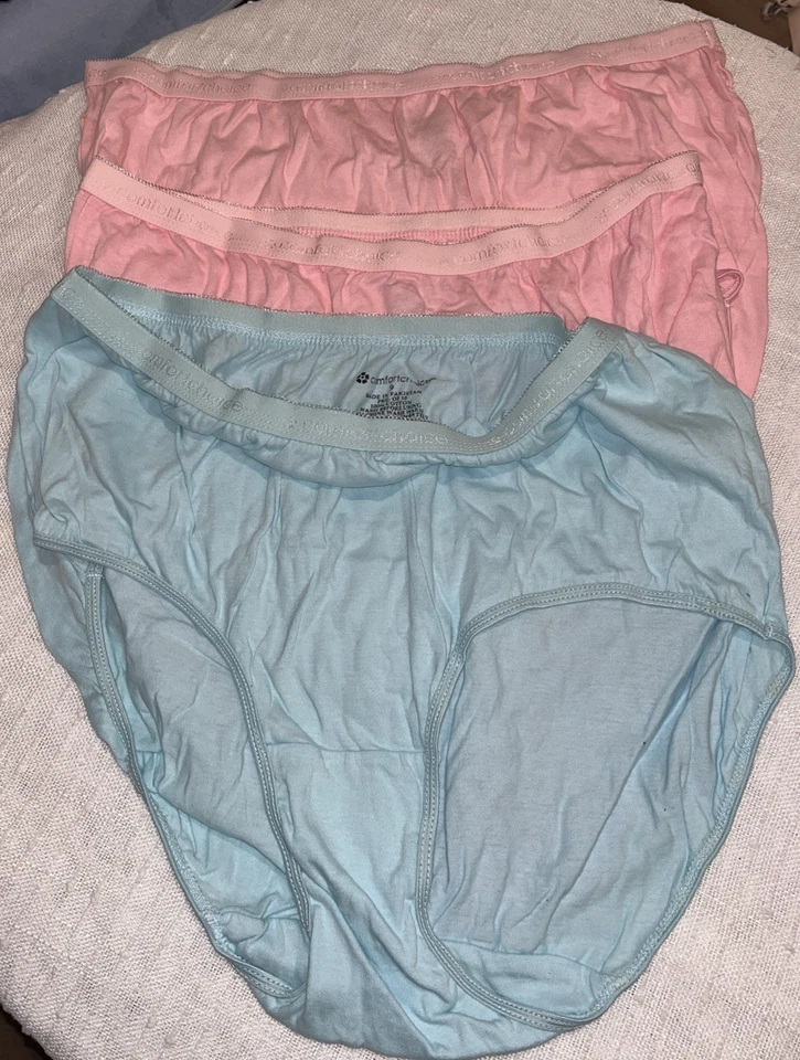 批量 3 件 舒适选择 粉色 蓝色 100% 棉内裤 高帮 9 码 — 第 2/2 张图片