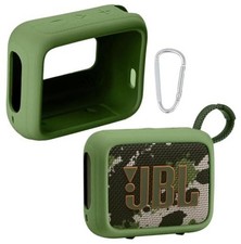 for JBL Go 4 Waterproof Bluetooth Speaker Silicone Cover, Green Green Case