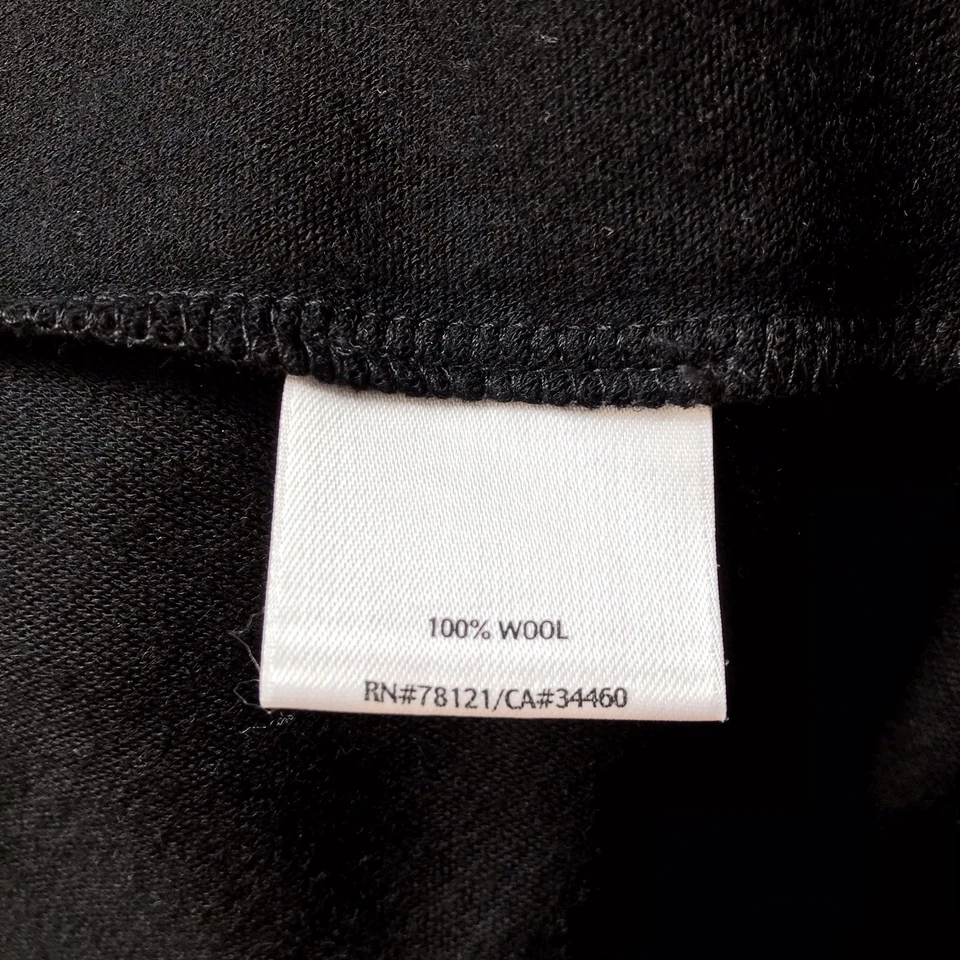 Eileen Fisher Women's Wool Wrap Maxi Dress Size PM Sustainable QuietLuxury Black - Image 4 of 4