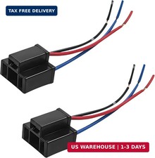 2 PCS H4 Car Headlight Connector, 12V 18 AWG 3-Pin Headlight Wiring Harness Sock