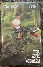 One Casa T-Rex Rider Inflatable Costume - Adult One Size