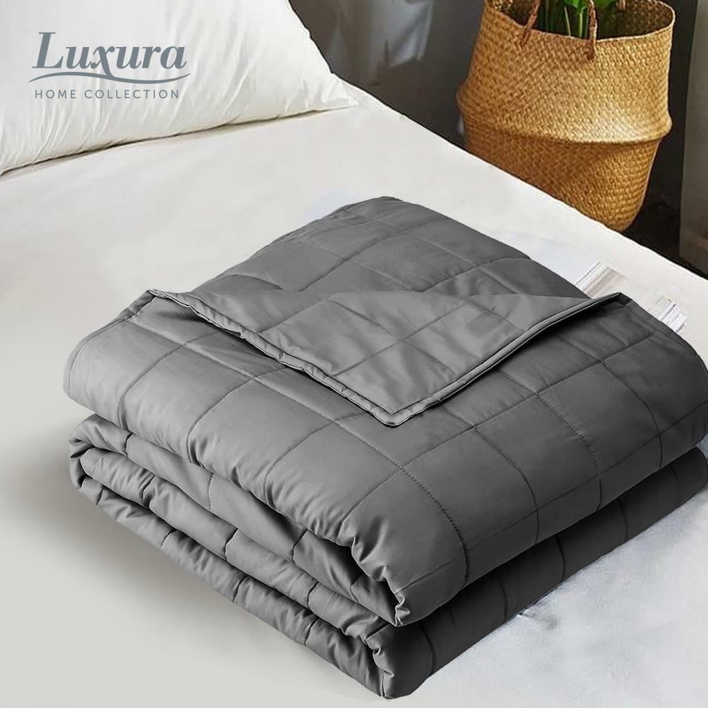 6kg Luxury Gravity Weighted Blanket Double Anxiety Therapy Sleep Grey
