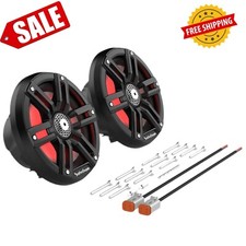 Rockford Fosgate M2-65B 6.5'' Color Optix Marine Speaker Pair 2-Way System Black