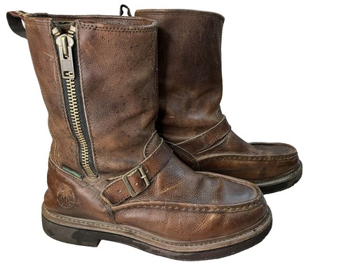 Rolling Dub Trio Boots RDT-A14 CASPER Side Zip Boots Leather Brown