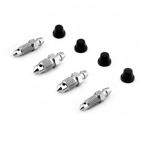 4x Brake Bleed Nipples Screws STAINLESS STEEL For Fiat Punto 176 1.4 GT