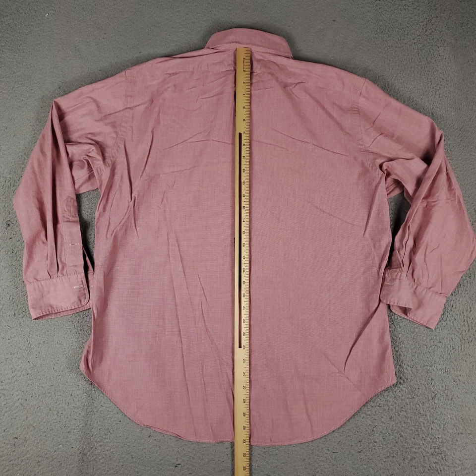 Camisa Ralph Lauren Para Hombre Talla 16 Rojo Pony Vestido Abotonado Manga Larga Foto 4 de 4