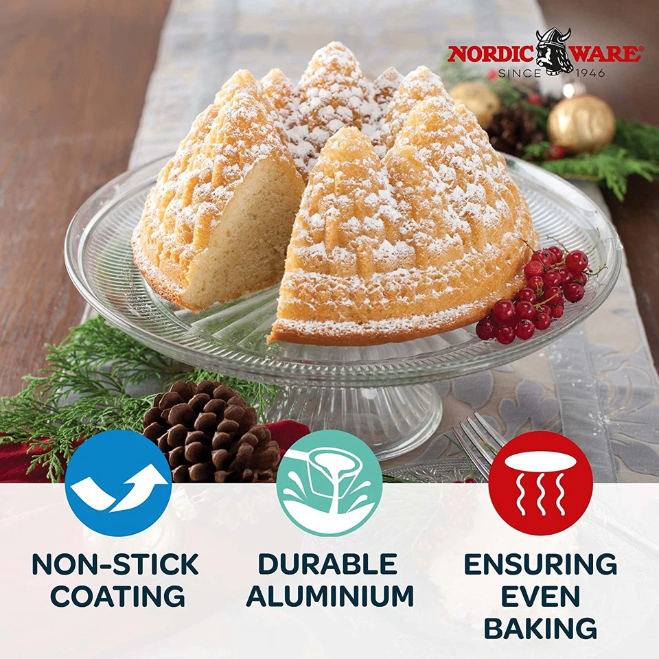 Nordic Ware 89737 - Backform, Kuchenform - Weihnachtsbackform - Tannenbäume, Win - Bild 4 von 4