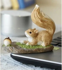 Squirrel Animal Phone Holder Mobile Stand Tabletop Desktop Decor Statue