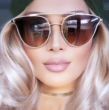 Rare Lux MEDINA Metal Aviator So Real Women Fashion Designer WaYfe Sunglasses L