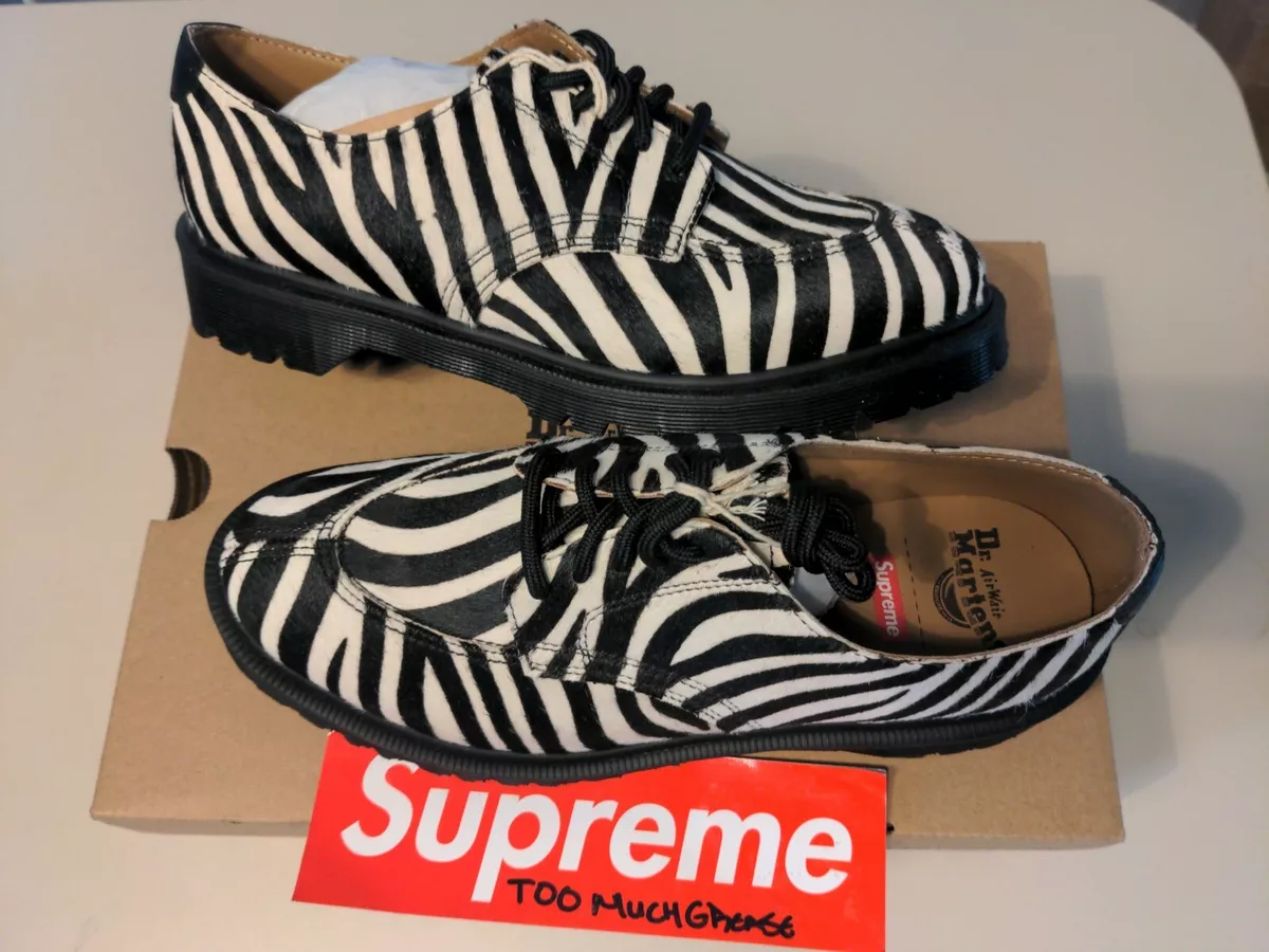 Dr. MARTENS Supreme Ho 2046 Zebra Black/White Mens Size 8 - BRAND NEW IN BOX Doc