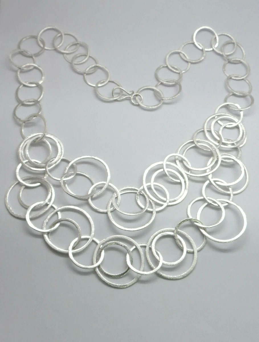 Silver on sale wire necklace