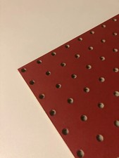 Painted RED Wooden Pegboard / Display Board 600 x 300 x 6mm