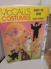 McCall's Pattern 8953 Adult XL Costume Pattern Partially Cut Sewing Lion Bear
