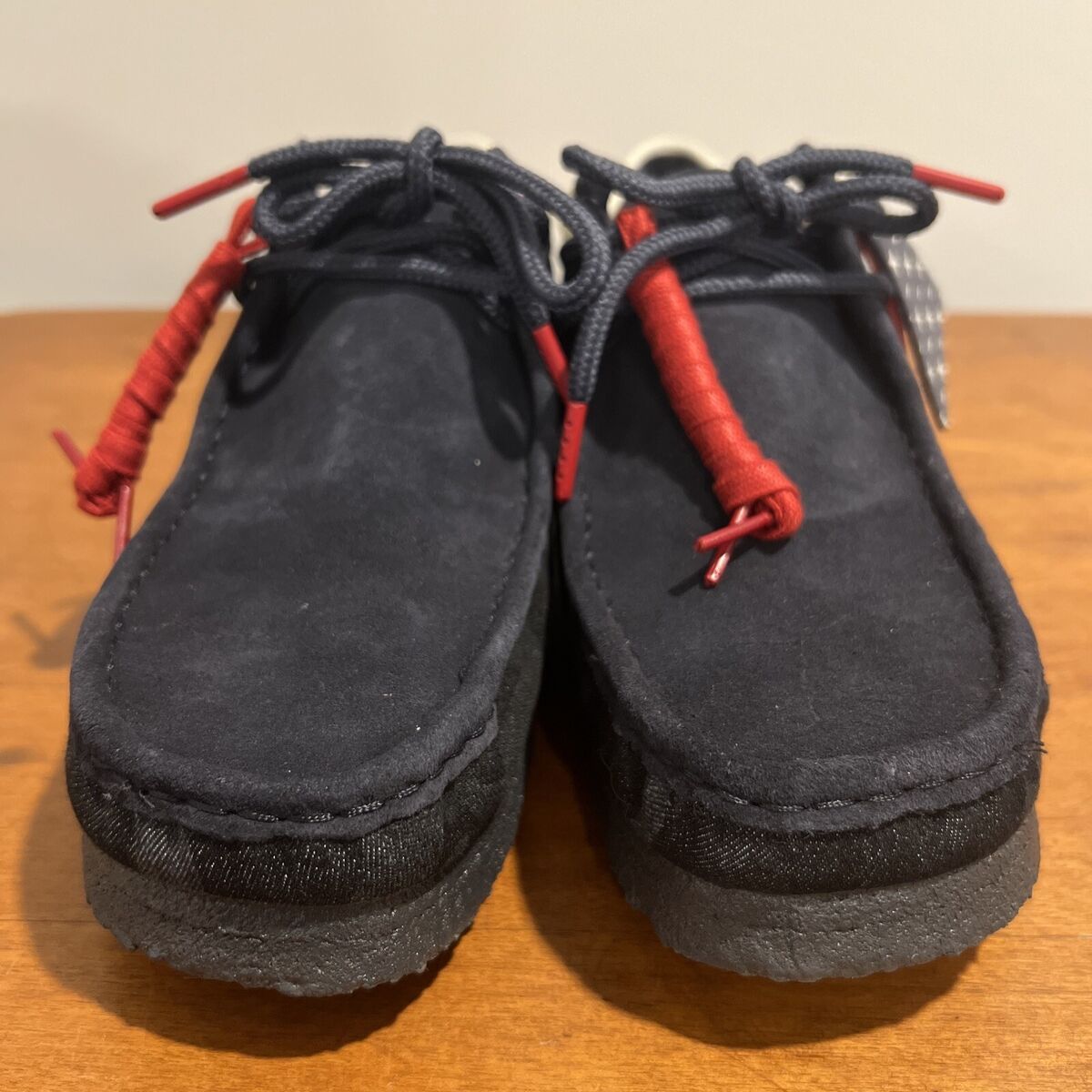 Clarks Wallabee Denim 26168843 Mens Blue Oxfords & Lace Ups Clarks Wallabee Denim 26168843 Mens Blue Oxfords & Lace Ups