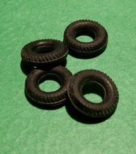 4 CORGI TOYS round TREAD TIRES for 1968 James Bond 007 Aston Martin #261 