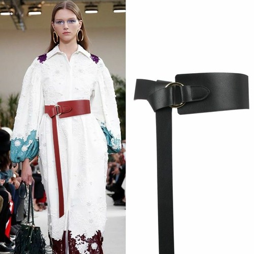 Faux Leather Belt Tie Corset Waistbands 
