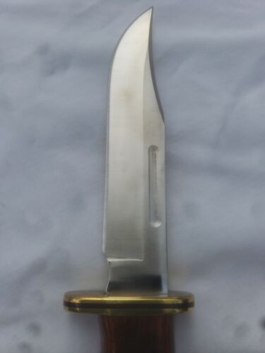 NEW BUCK KNIFE 119 SPECIAL 420HC ?? BLADE BROWN WOOD HANDLE LEATHER SHEATH - Picture 7 of 12