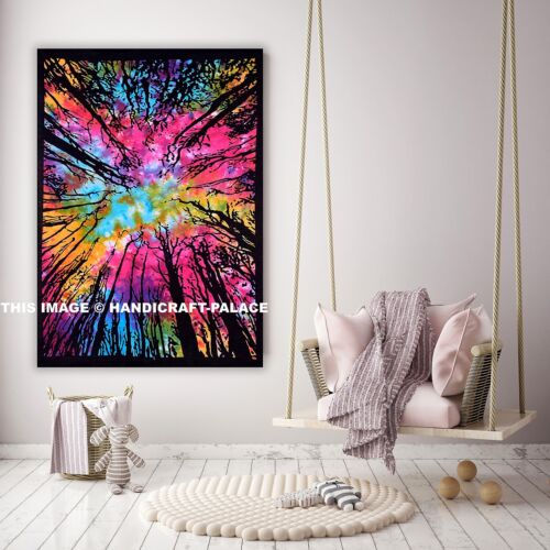 Indien Cotton Wall Hanging Tapestry Home Decor wall LOCUST TREE Tie Dye Poster - Picture 1 of 3