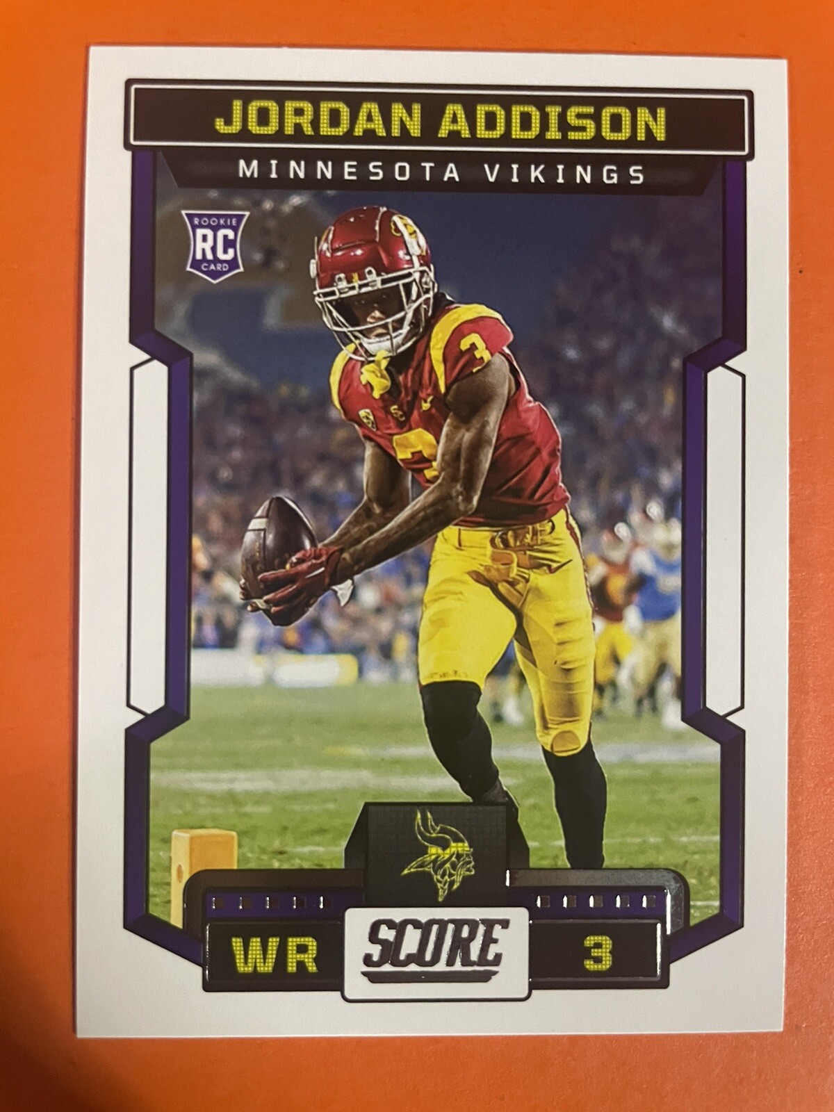 2023 Panini Score Jordan Addison RC #346 Minnesota Vikings