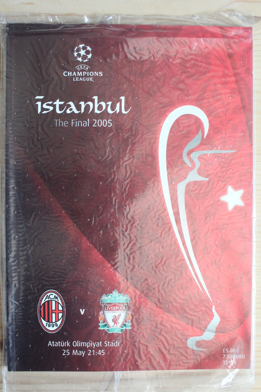 2005 CHAMPIONS LEAGUE CUP FINAL PROGRAMME *(LIVERPOOL V AC MILAN)* (25