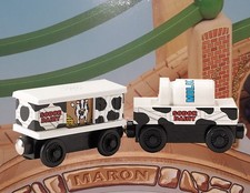 THOMAS  FRIENDS WOODEN RAILWAY  SODOR DAIRY CARS CARS ABSOLUTELY MINT 2008 UK