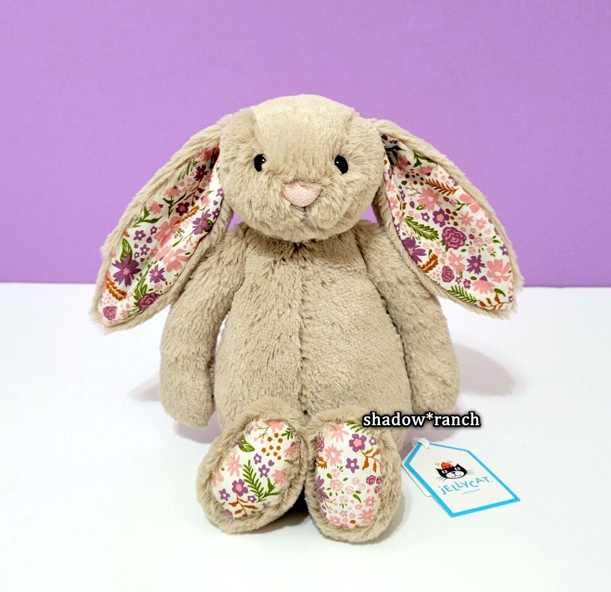 Jellycat BLOSSOM BEIGE BUNNY PETAL Small 8