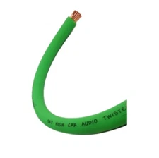 25 ft 2/0 Gauge AWG LIME GREEN Power Ground Wire Sky High Car Audio GA Feet