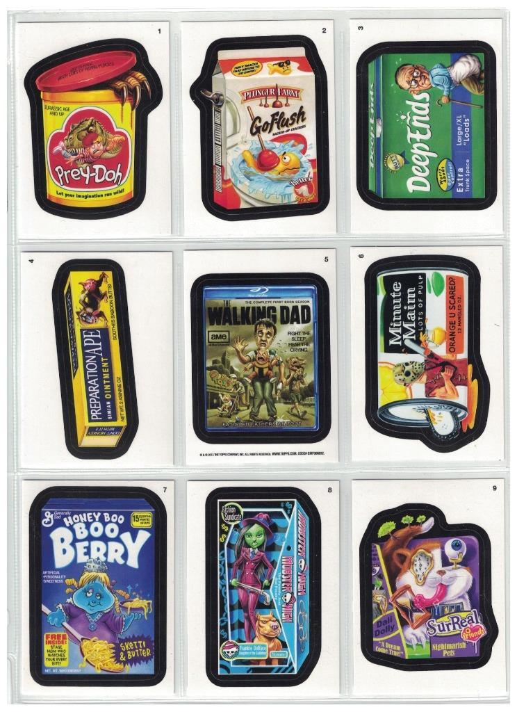 2013 WACKY PACKAGES ANS 11 COMPLETE SET 110 BLACK BORDER CARDS