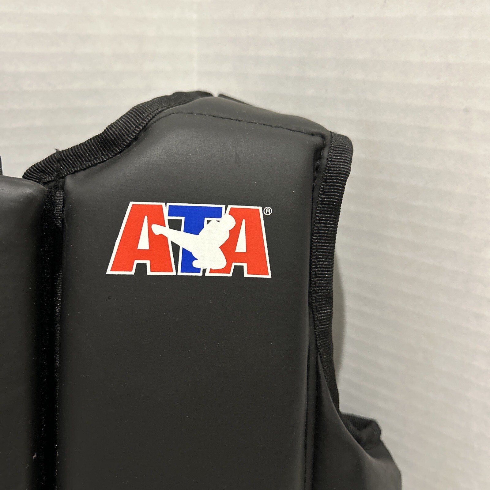 ATA Taekwondo Martial Arts Chest Protector Sparring Vest Child Lg Black