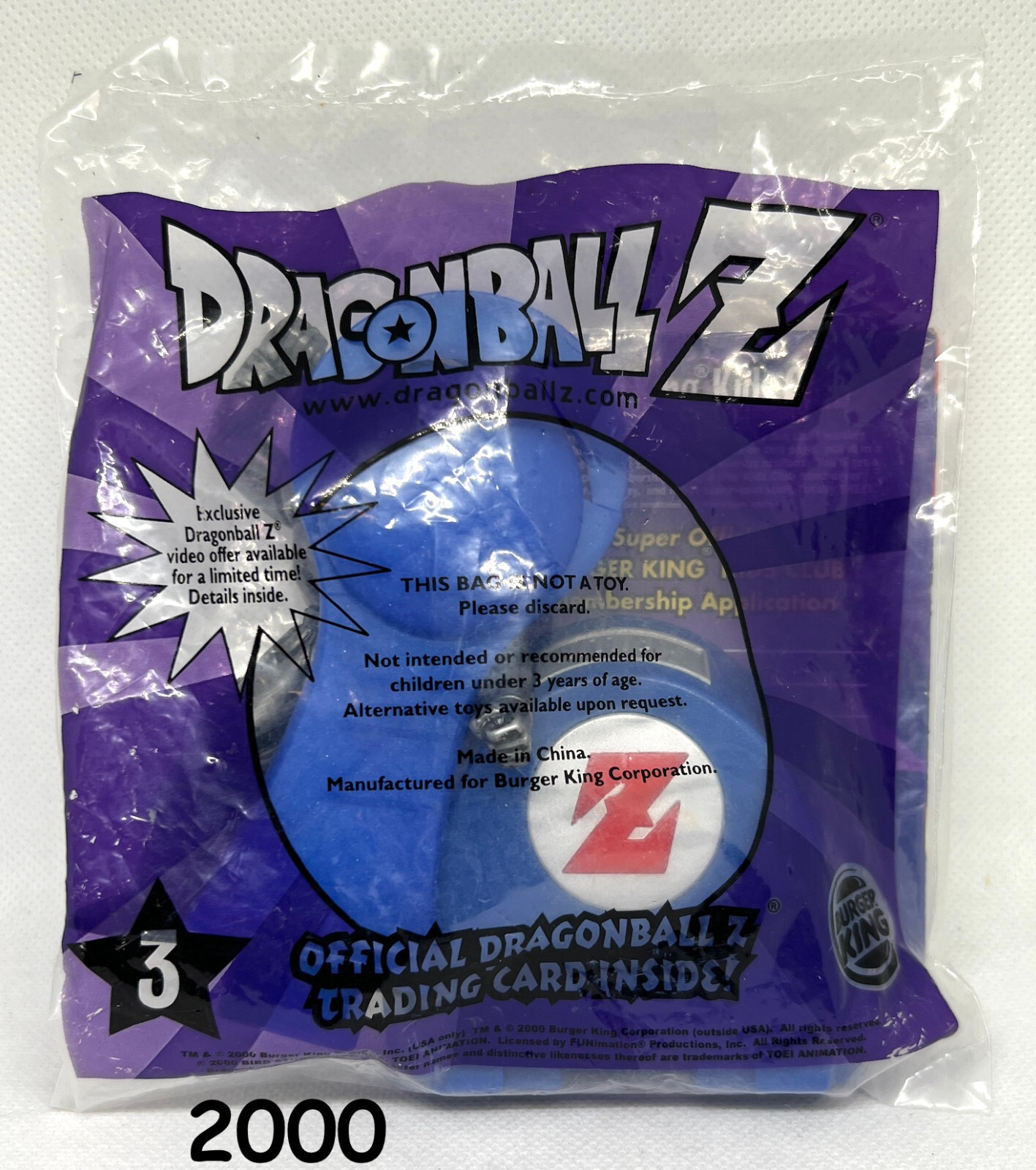 Krillen Dragon Ball Z BK 2000 figure with stand and card toy #3