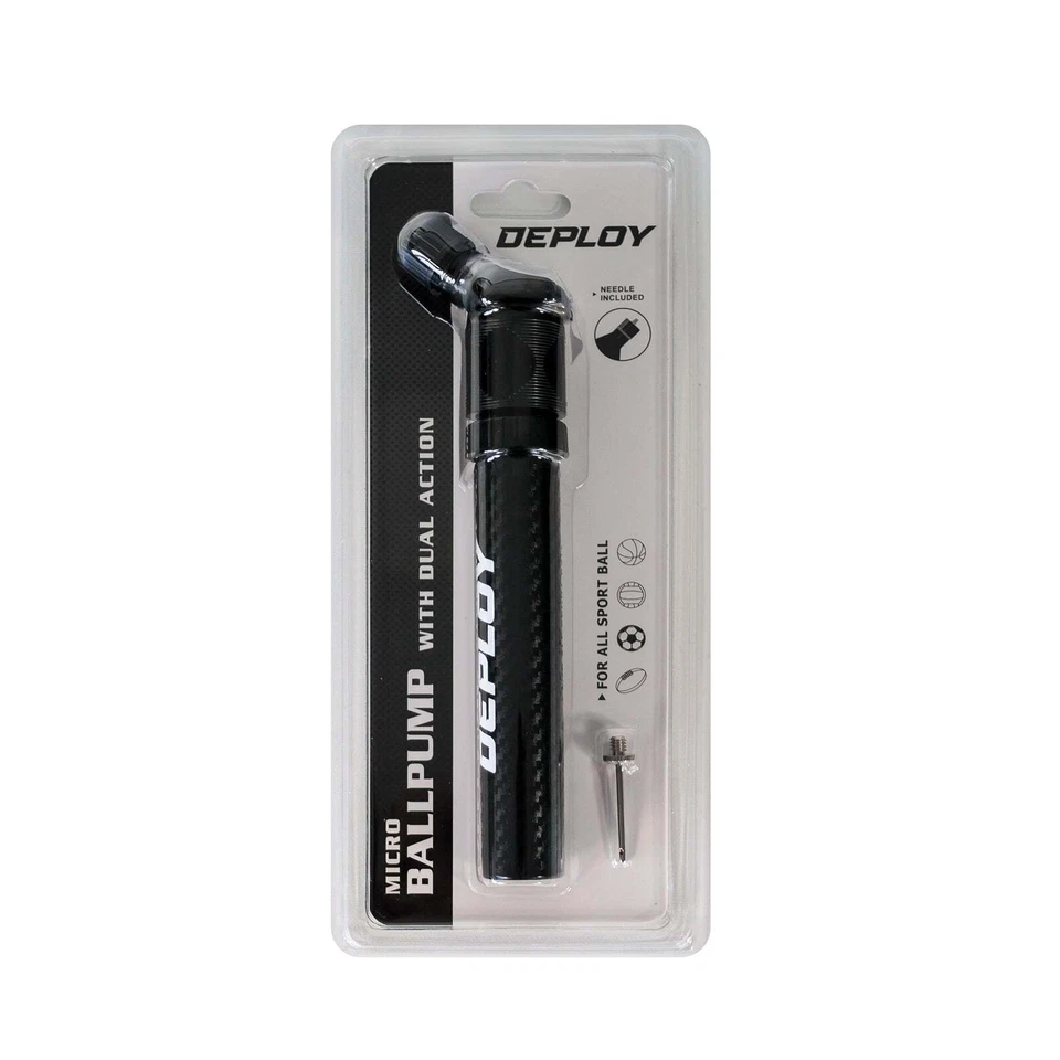 FOOTBALL PUMP, LIGHTWEIGHT COMPACT CARBON FIBRE PUMP (OPTION WITH EXTRA NEEDLES) - image 3 of 3