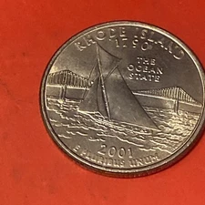 2001-D Rhode Island 50 States Quarter • Buy 10 Get 40% Off • #240610