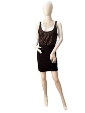 Express Bodycon Black And Bronze Mini Dress in size Small