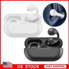 Bone Conduction Bluetooth Headphones Wireless Sports Earbuds Black/White